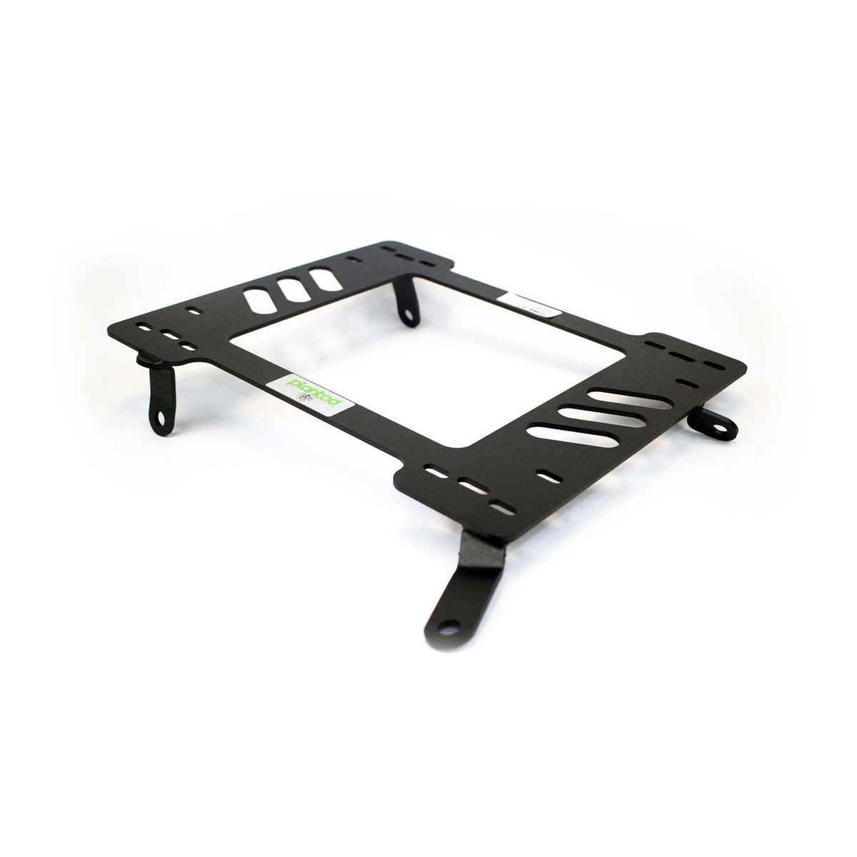 Planted seat bracket for 1979-1985 Mazda RX-7, passenger side, black powder-coated steel