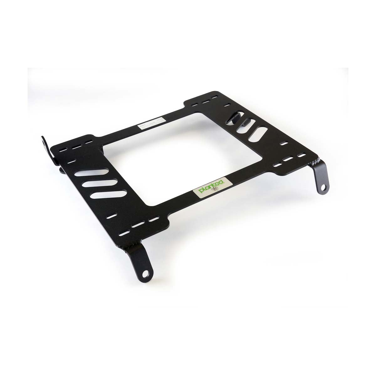 Vehicle-specific floor mounting base for 2003-2012 Mazda RX-8, driver side, shown with Planted top plate