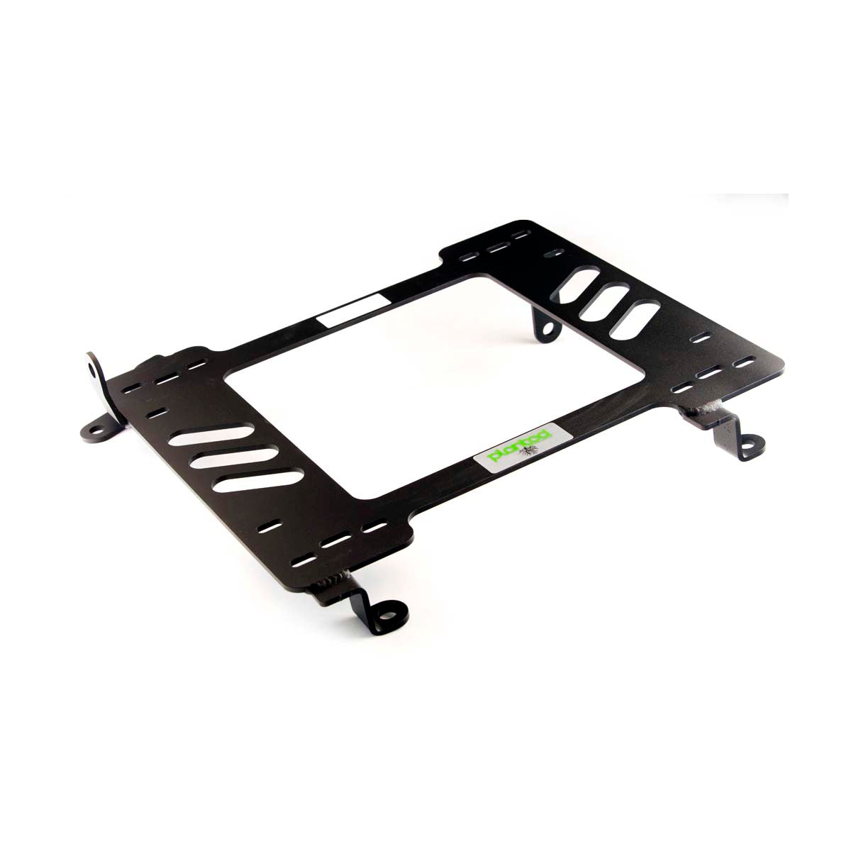 Planted seat bracket for 2009+ Fiat 500, driver side, black powder-coated steel