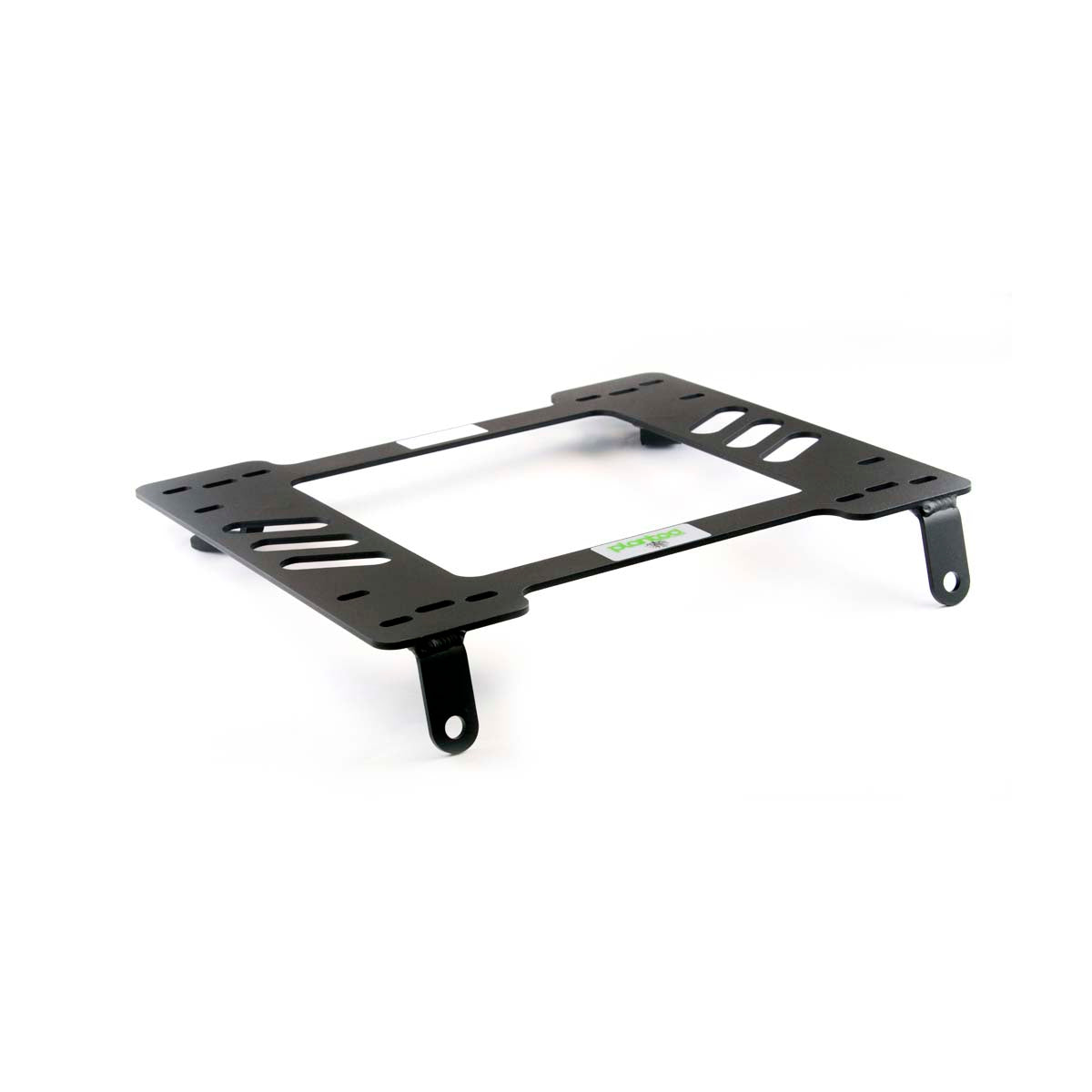 Planted seat bracket for Suzuki Samurai, driver side, black powder-coated steel