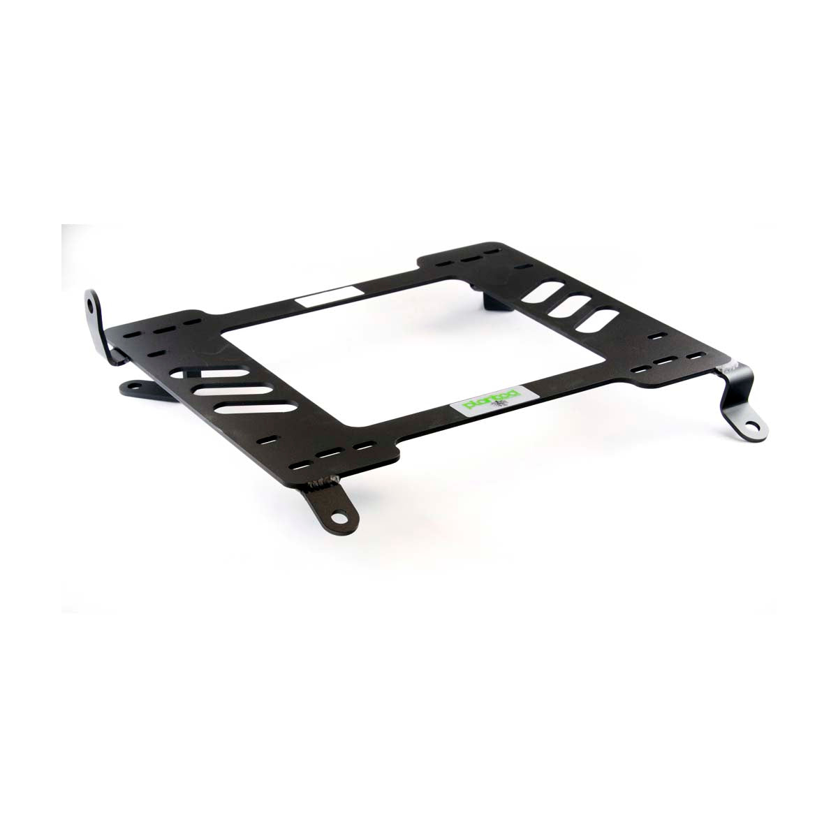 Vehicle-specific floor mounting base for 1986-1992 Toyota Supra, driver side, shown with Planted top plate