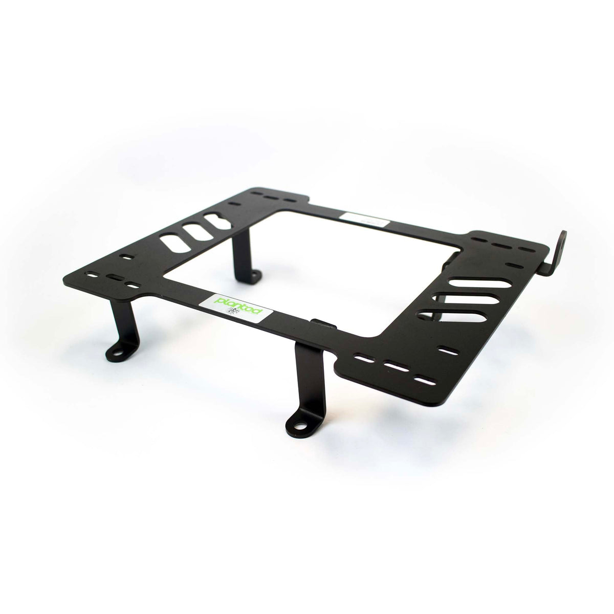 Vehicle-specific floor mounting base for 1997-2006 Jeep Wrangler TJ, passenger side, shown with Planted top plate