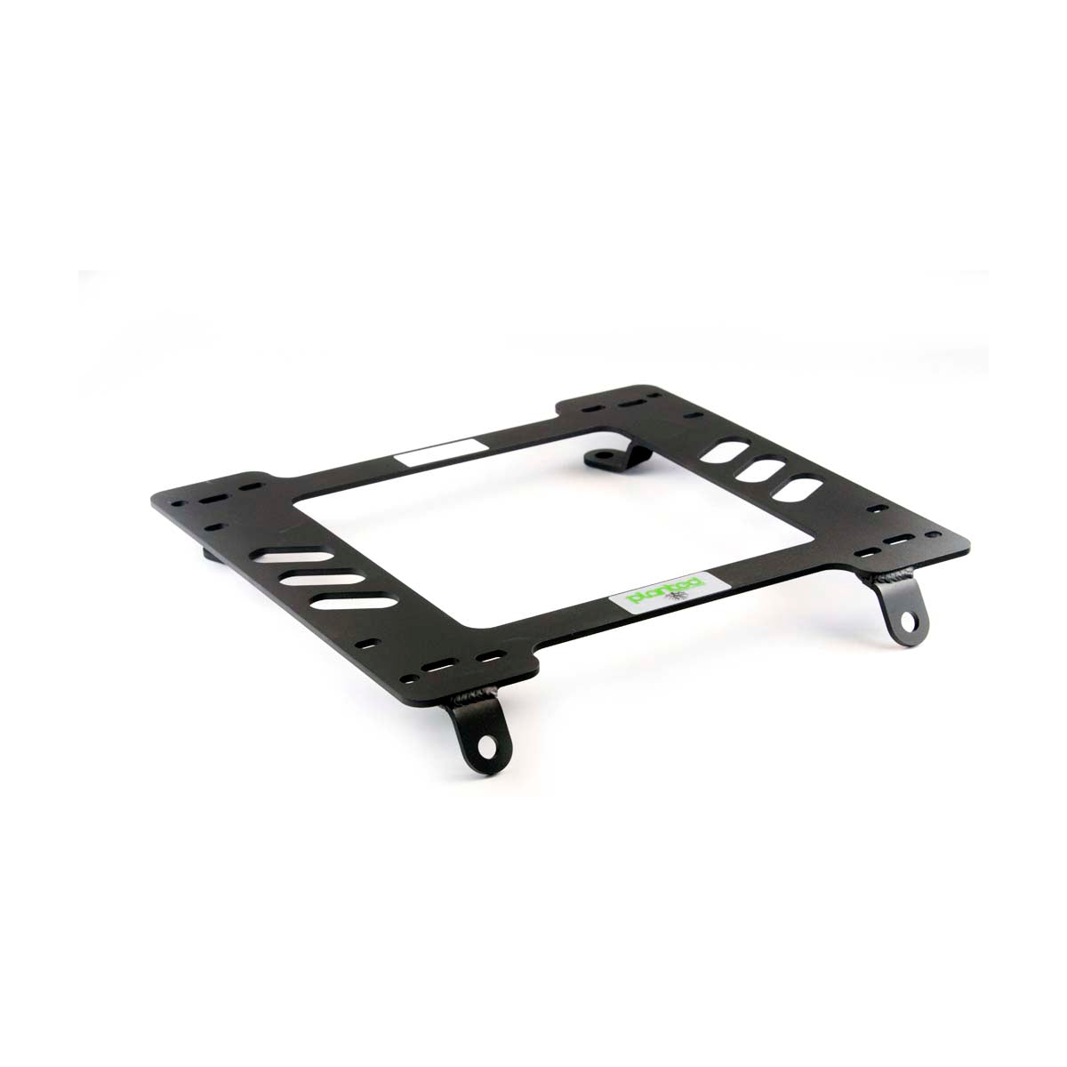 Planted seat bracket for 1974.5-1978 Datsun / Nissan 280Z (Flat Rear Tabs), driver side, black powder-coated steel