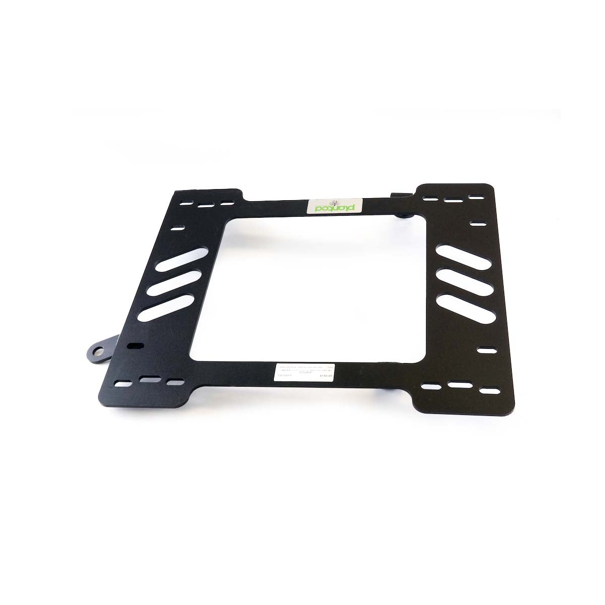 Planted seat bracket for 1988-1989 Honda Civic 3-Door Hatchback, passenger side, black powder-coated steel