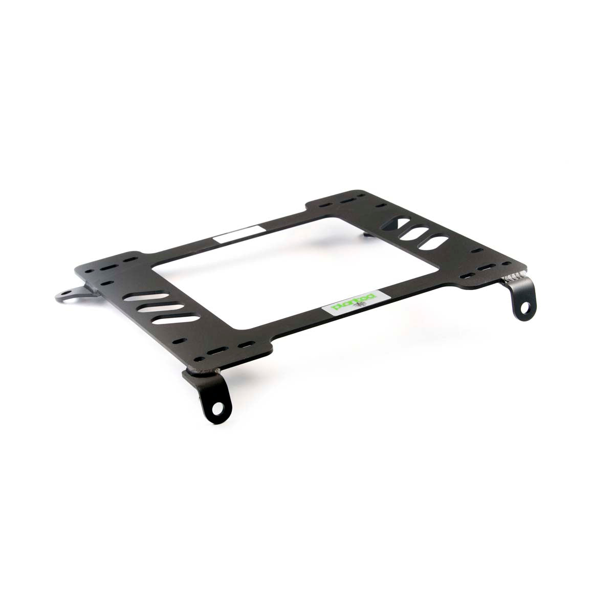Planted seat bracket for 1984-1989 Toyota MR2 (W10), passenger side, black powder-coated steel