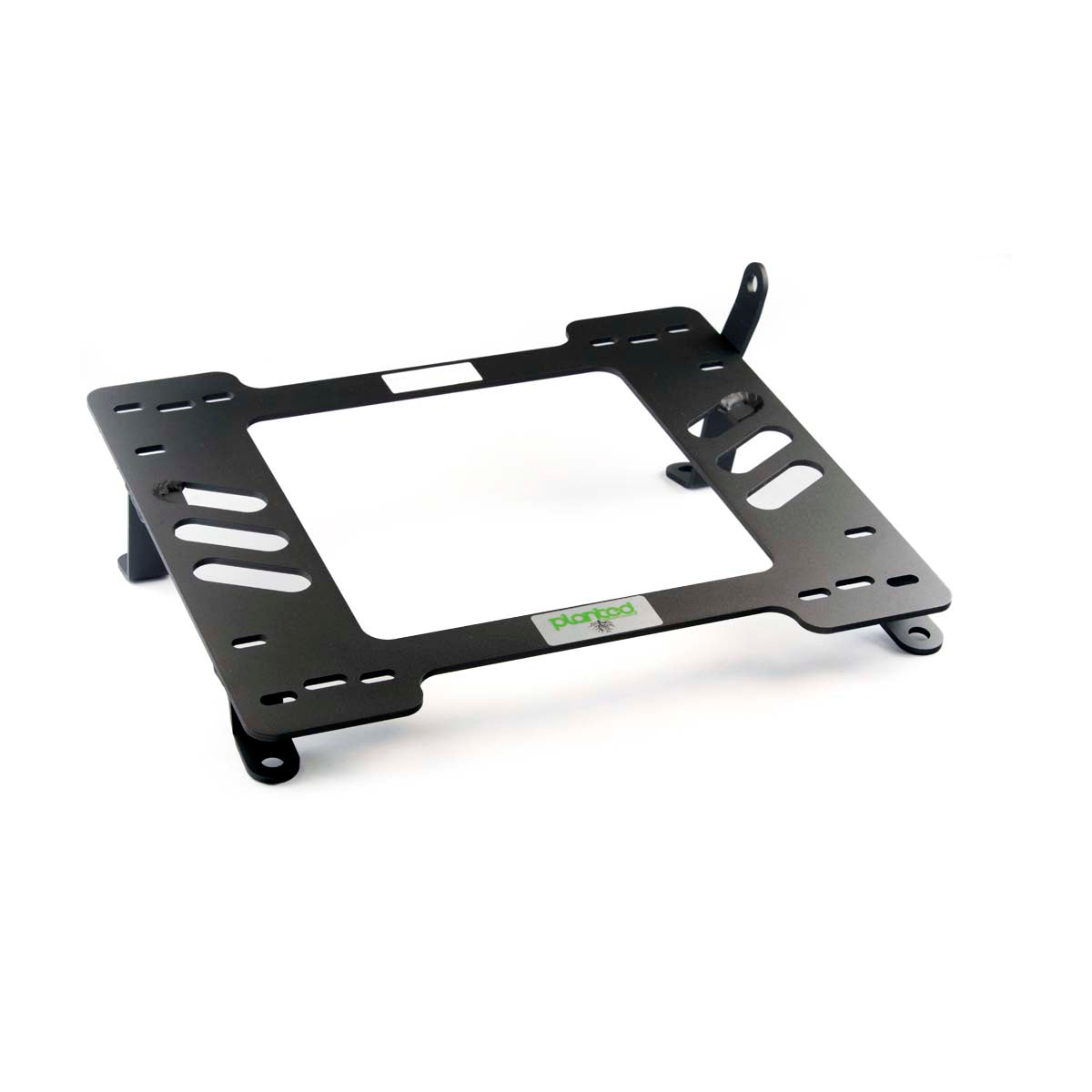 Planted seat bracket for 1986-1993 Mercedes 190E, passenger side, black powder-coated steel