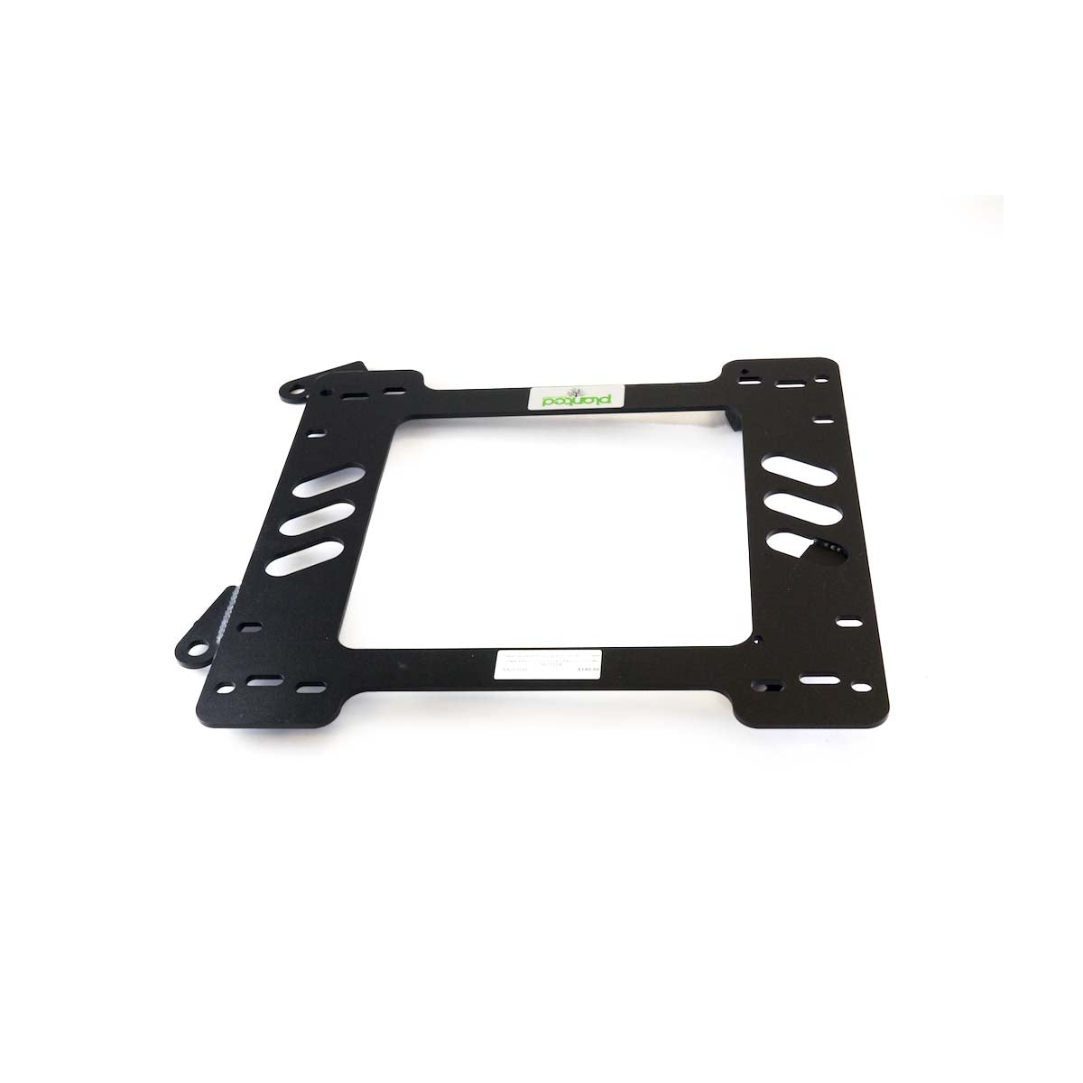 Planted seat bracket for 1970-1974 Plymouth Barracuda, driver side, black powder-coated steel