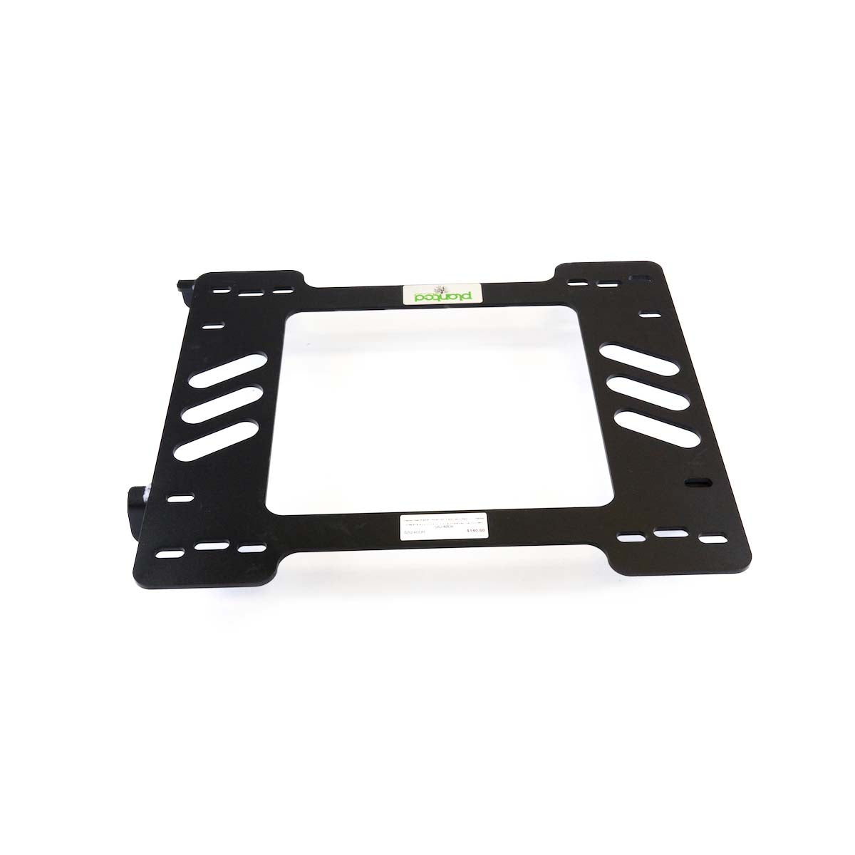 Planted seat bracket for 1984-1987 Honda Civic 3-Door Hatchback (Non-Si), driver side, black powder-coated steel