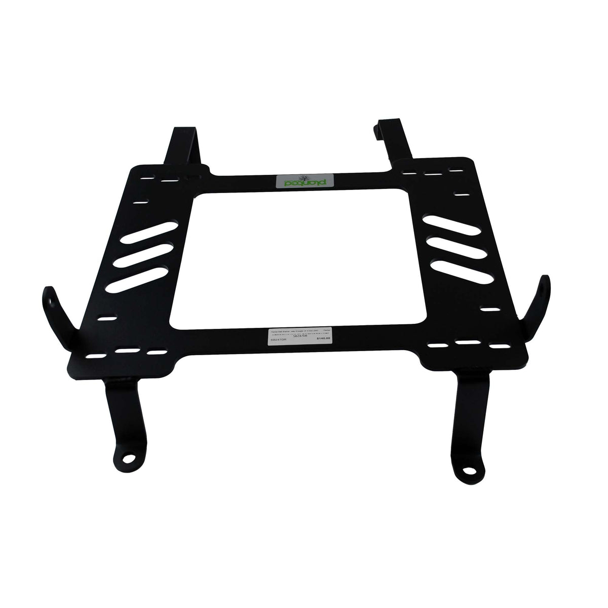 Planted seat bracket for 2007-2018 Jeep Wrangler JK 4-Door (Low/Floor Mount), driver side, black powder-coated steel