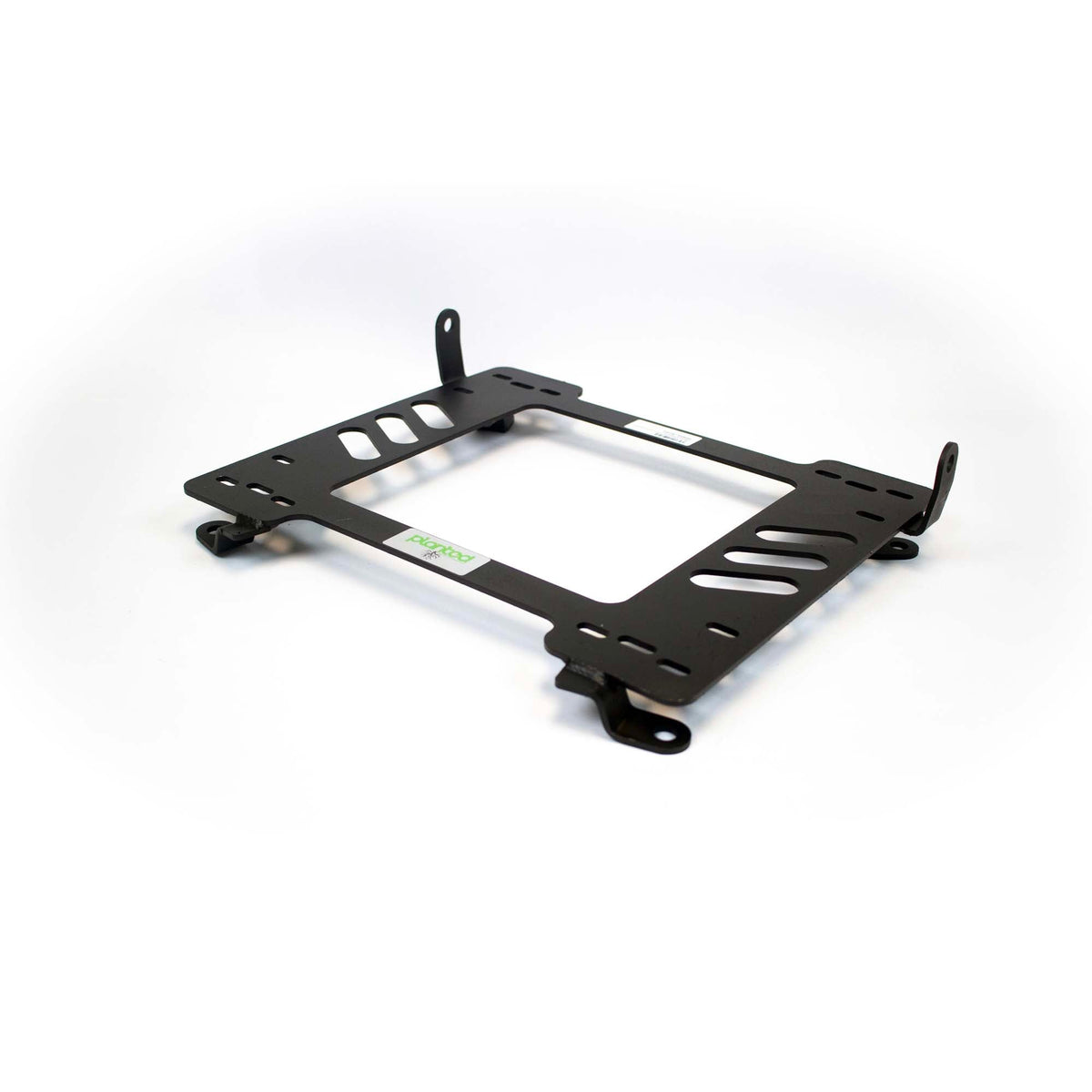 Planted seat bracket for 1998-2002 Saab 9-3 (1st Gen), passenger side, black powder-coated steel