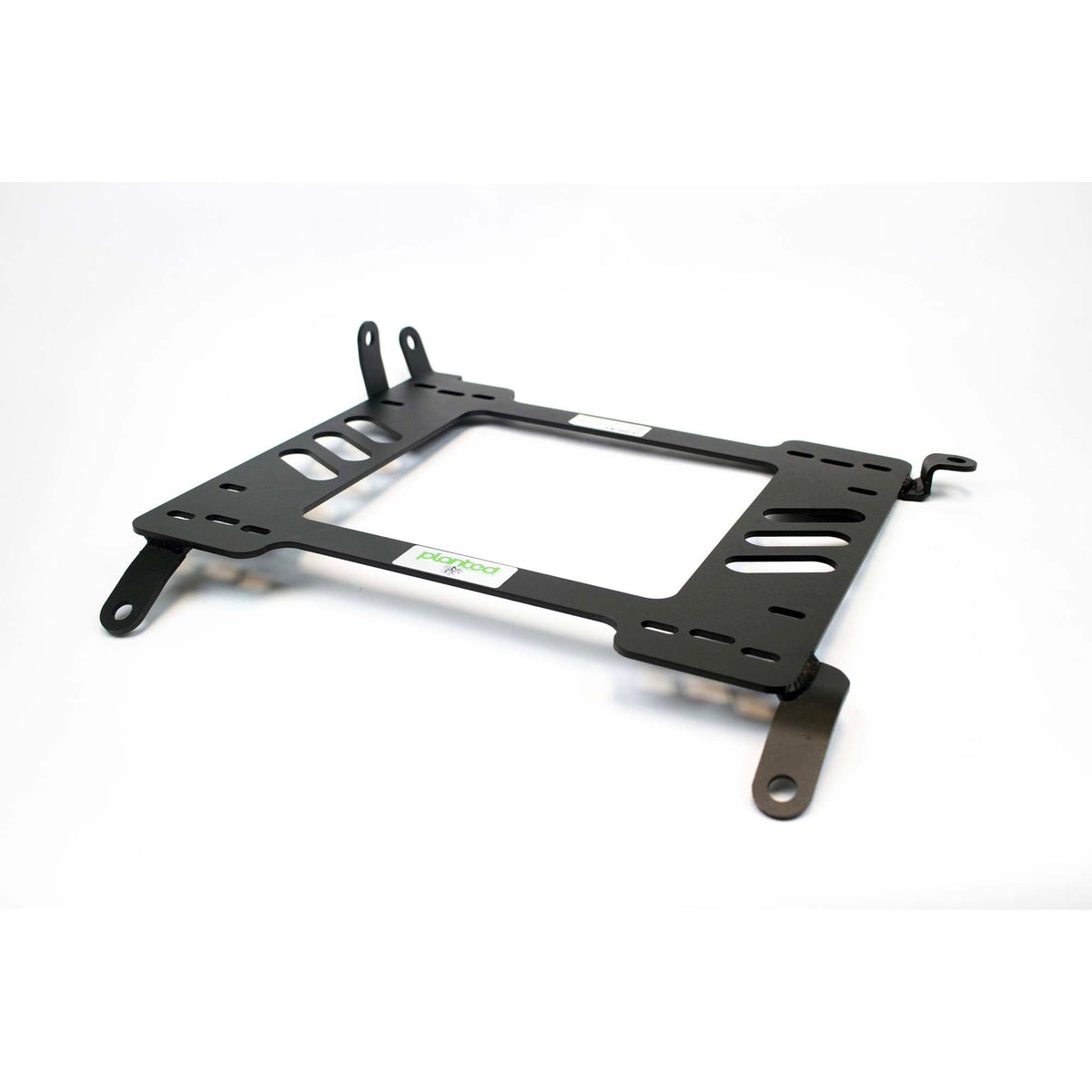 Planted seat bracket for 1998-2003 Mazda 323 / Mazdaspeed Protege (BJ, 8th Gen), driver side, black powder-coated steel