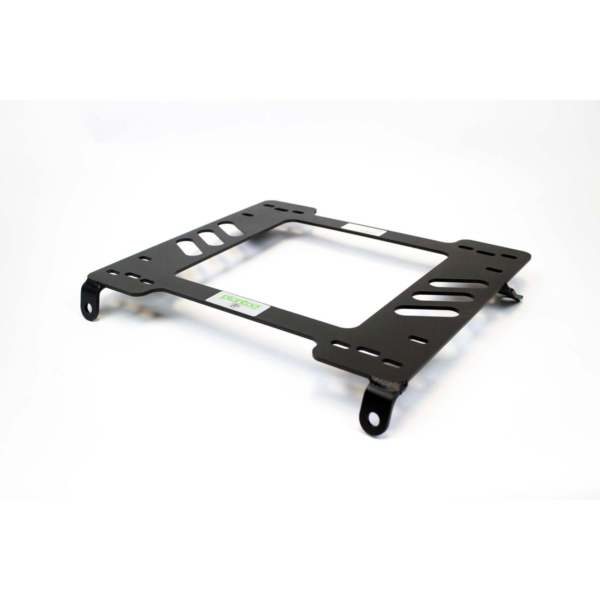 Planted seat bracket for 1981-1985 Toyota Supra (A60, 2nd Gen), passenger side, black powder-coated steel