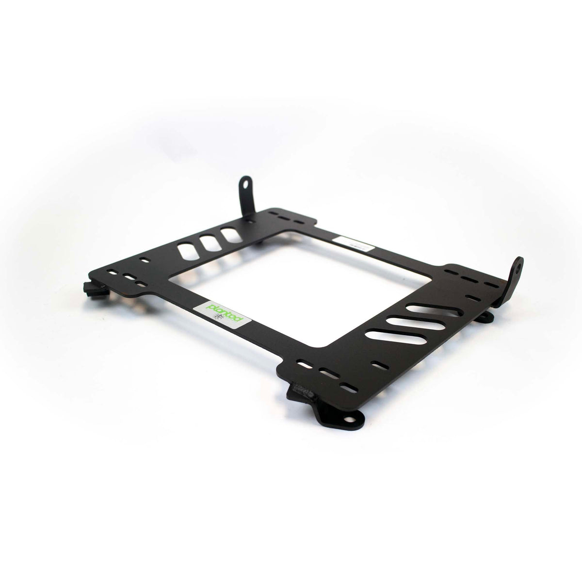 Planted seat bracket for 1981-1988 BMW 5 Series (E28), passenger side, black powder-coated steel