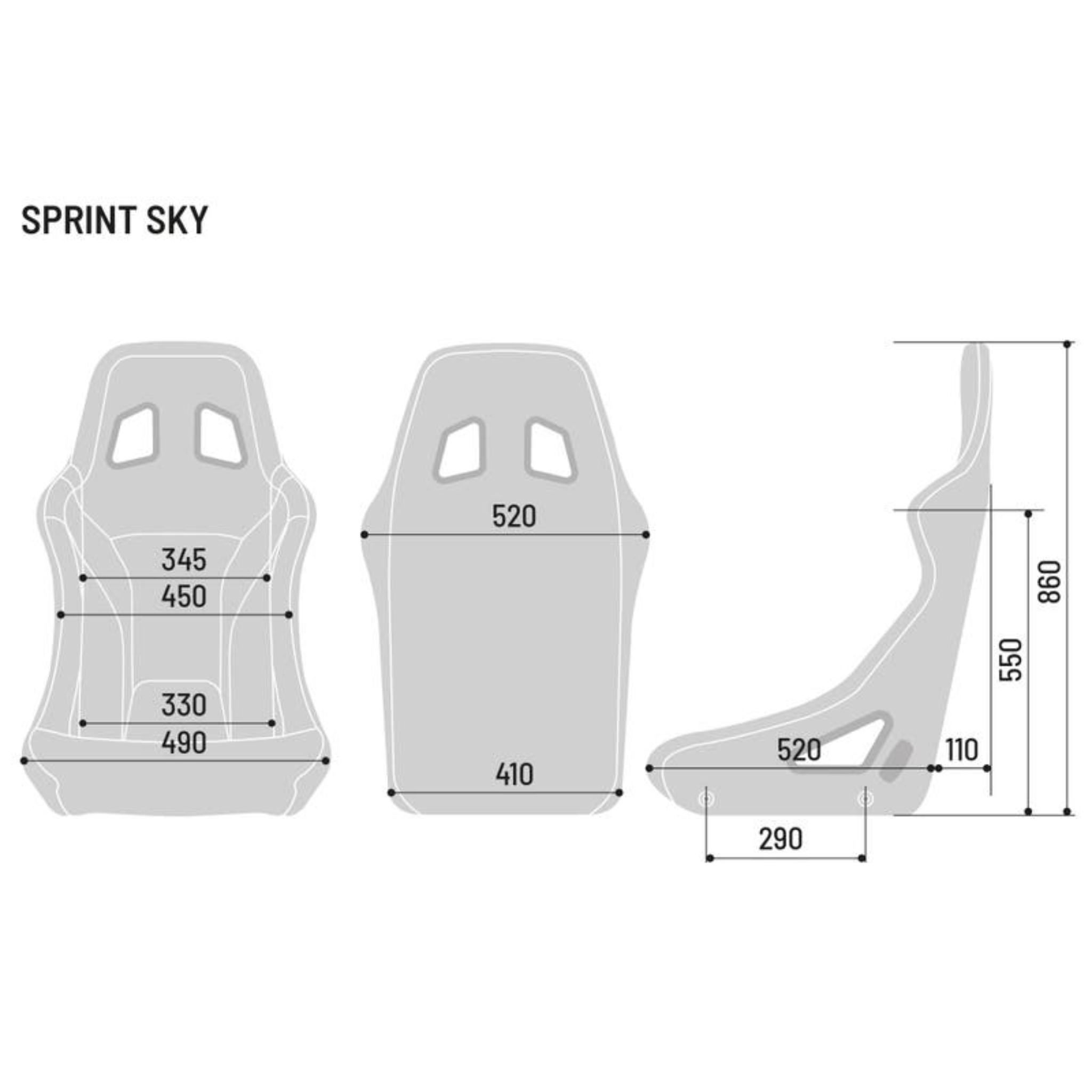 Sparco Sprint+ Sky Racing Seat