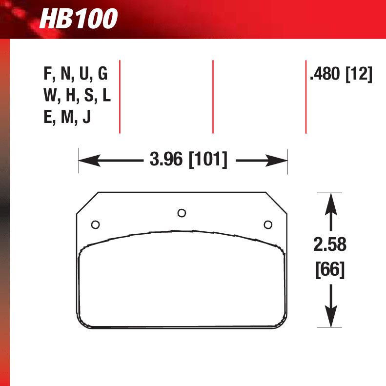 Hawk HB100G.480 Racing Pad - DTC-60 Compound