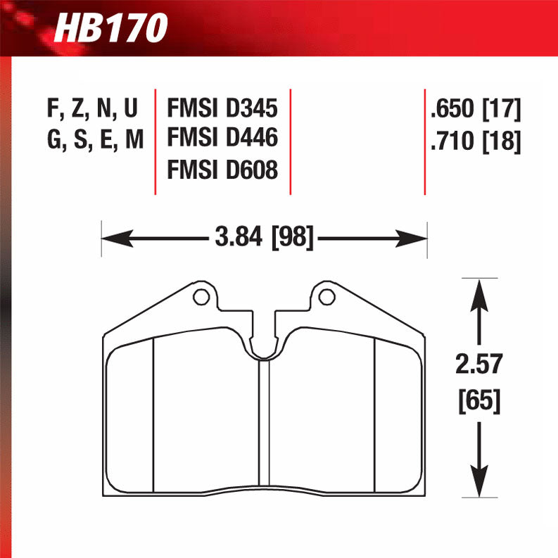 Hawk HB170F.650 Street Performance Pad - HPS Compound