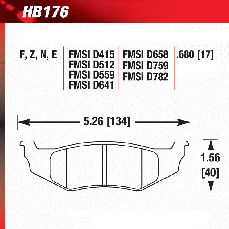 Hawk HB176M.680 Racing Pad - Black Compound