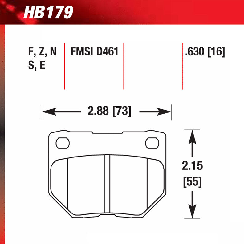 Hawk HB179E.630 Racing Pad - Blue Compound