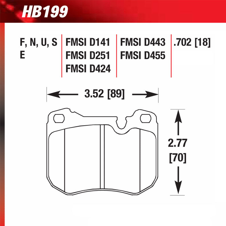 Hawk HB199G.702 Racing Pad - DTC-60 Compound