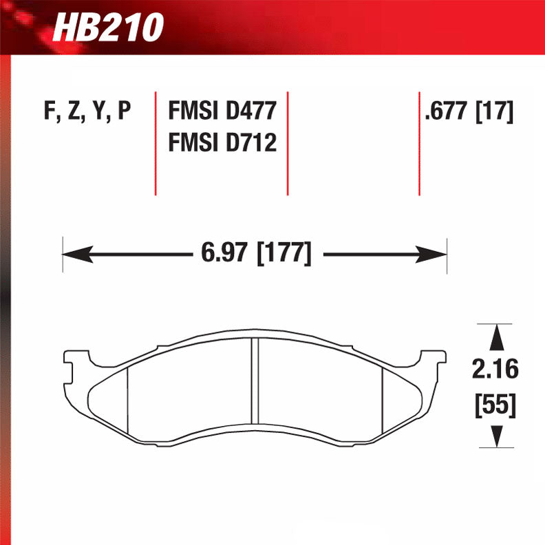 Hawk HB210Y.677 LTS Truck/SUV Street Pad