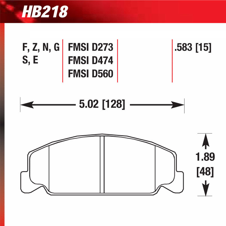 Hawk HB218W.583 Racing Pad - DTC-30 Compound