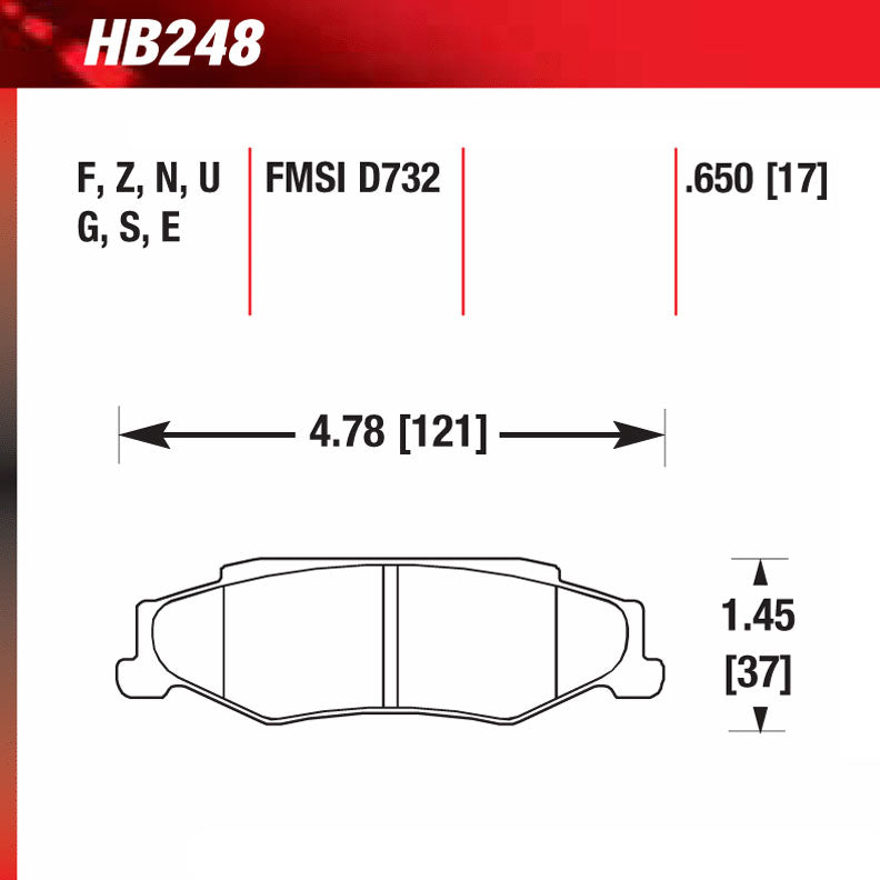 Hawk HB248Z.650 Performance Ceramic Street Pad