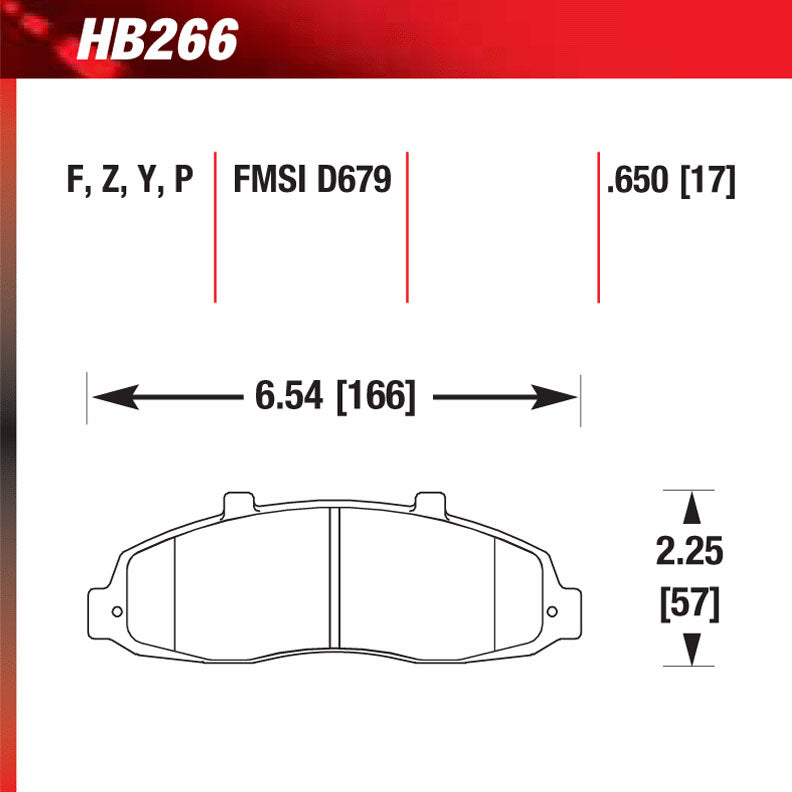 Hawk HB266Y.650 LTS Truck/SUV Street Pad