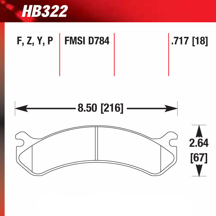 Hawk HB322Y.717 LTS Truck/SUV Street Pad