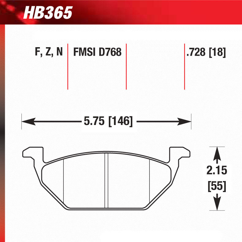 Hawk HB365F.728 Street Performance Pad - HPS Compound