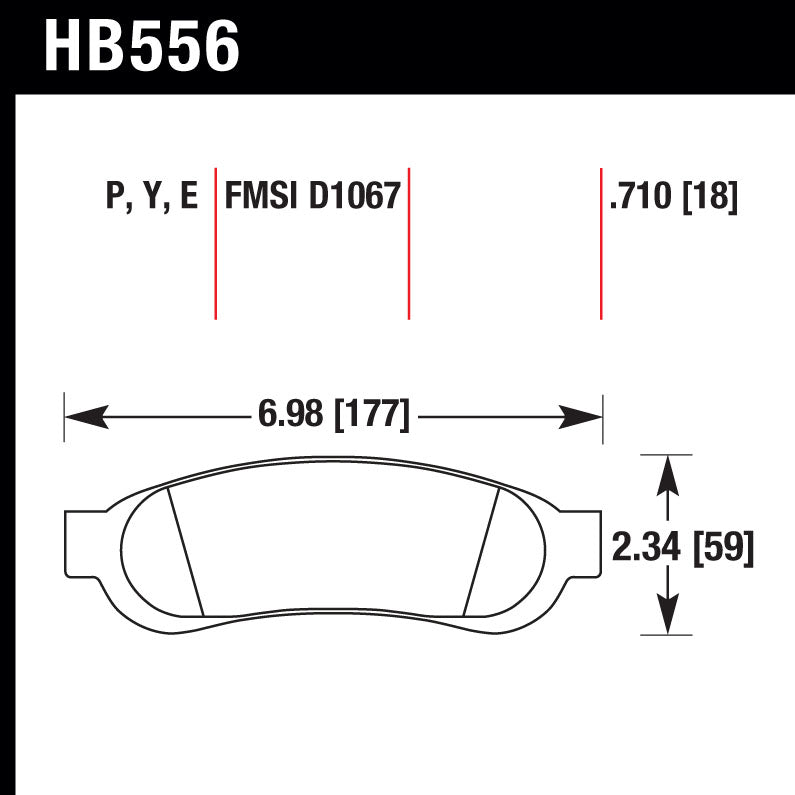 Hawk HB556P.710 Superduty Truck/SUV Severe-Duty Pad