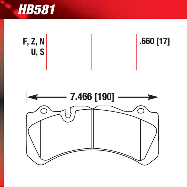 Hawk HB581F.605 Street Performance Pad - HPS Compound