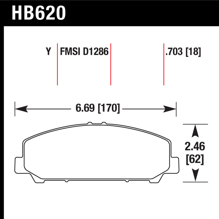 Hawk HB620Y.703 LTS Truck/SUV Street Pad