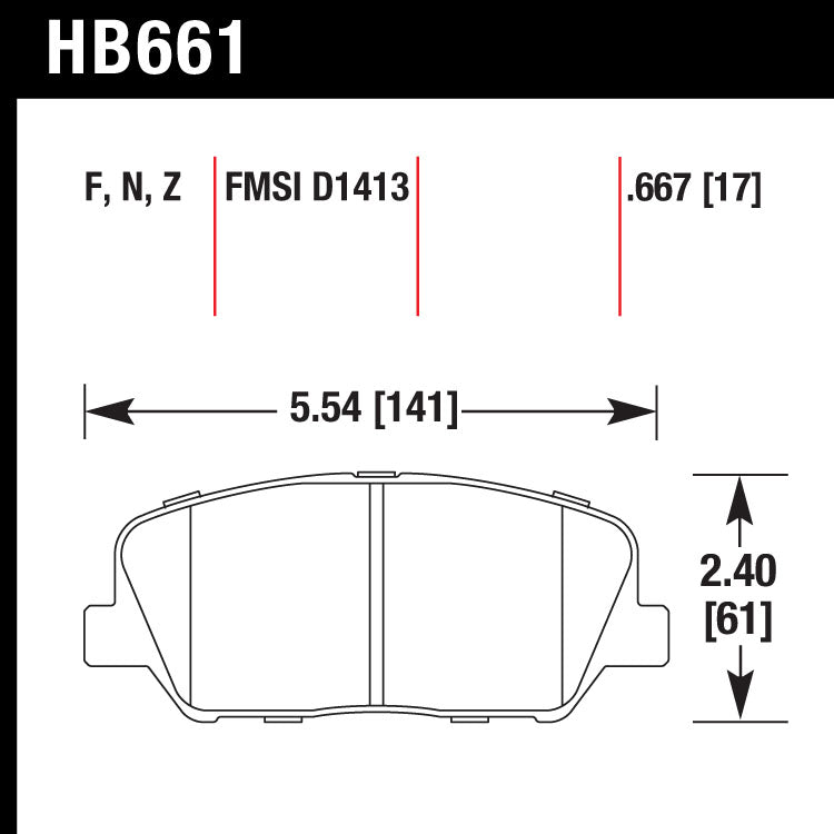 Hawk HB661N.667 Performance Pad - HP Plus Compound