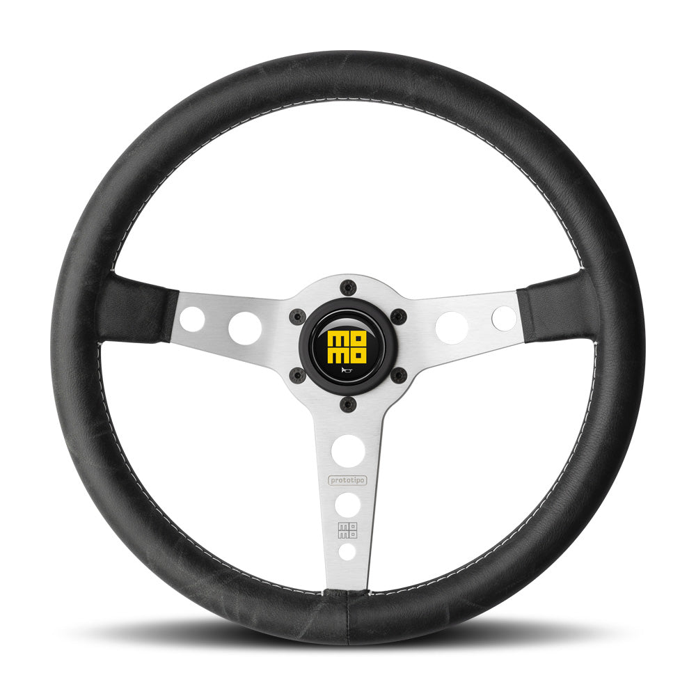 Momo Prototipo Heritage Steering Wheel - Silver