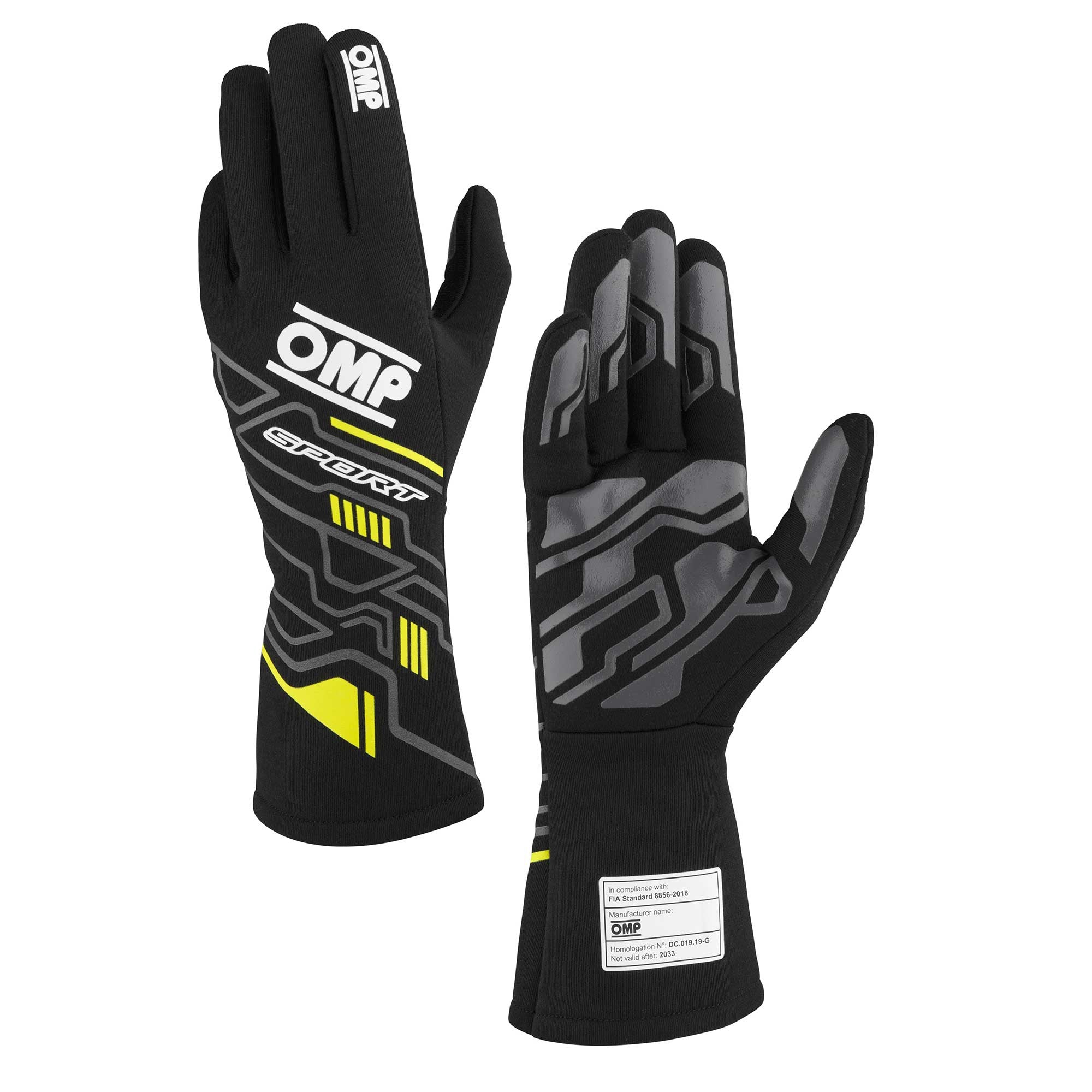 OMP Sport Fire-Resistant Racing Gloves - FIA 8856-2018