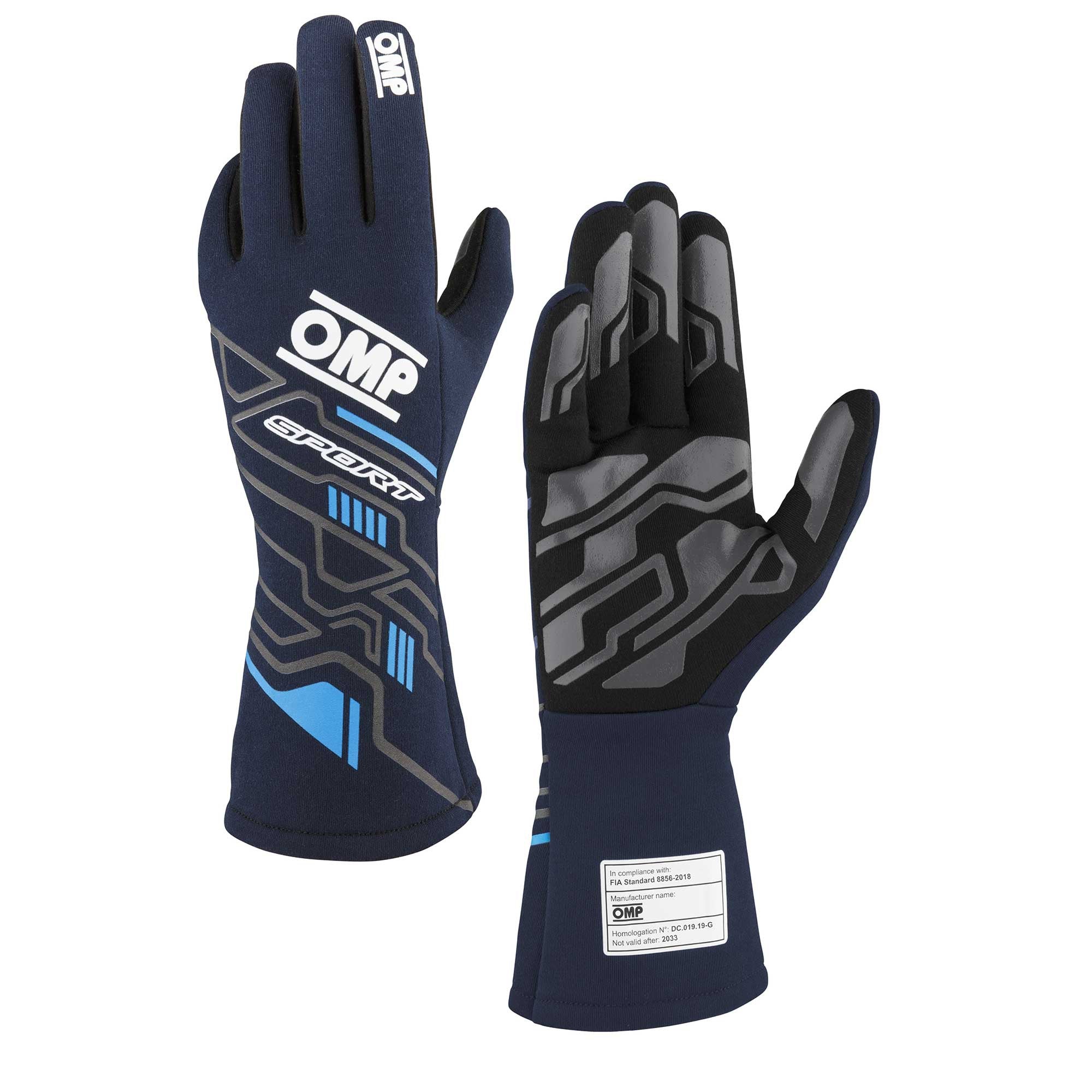 OMP Sport Fire-Resistant Racing Gloves - FIA 8856-2018