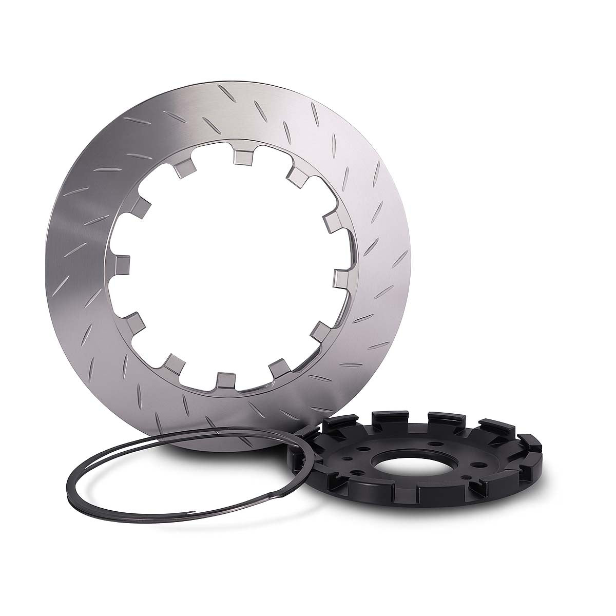 PFC Rear V3 Slotted Rotor/Hat Assembly - Right - Porsche 997 GT3