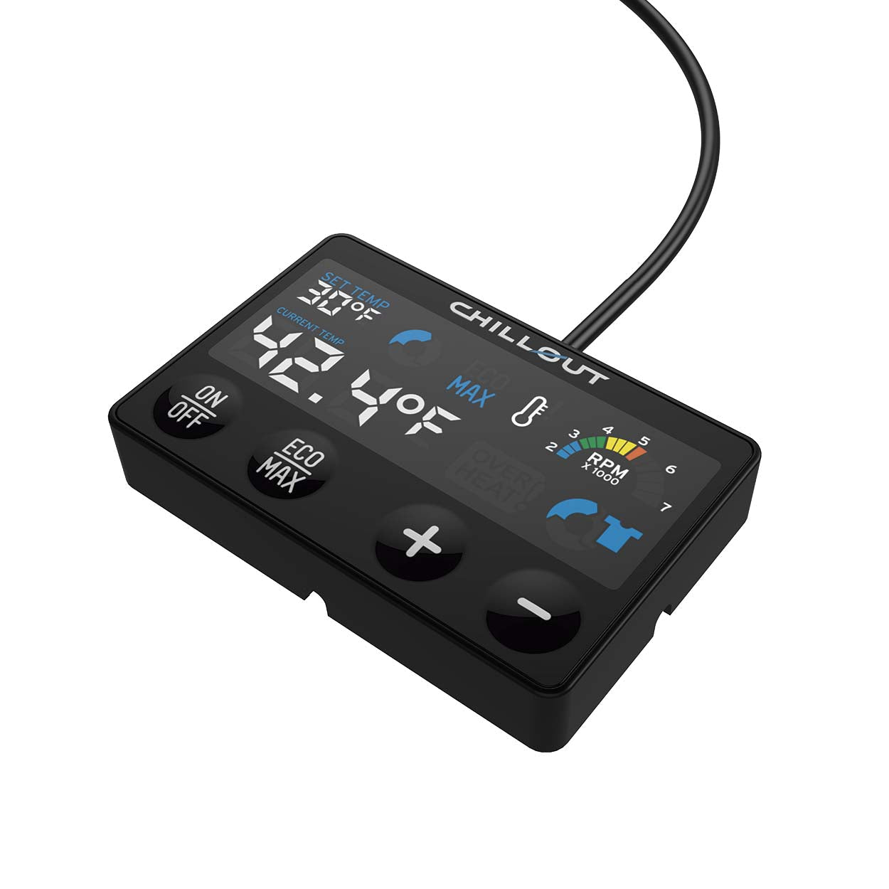 Chillout Systems dash-mounted wired remote control for Quantum Pro and Quantum Cooler V3